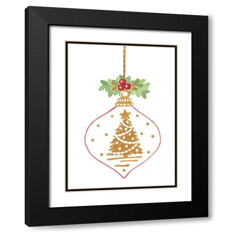 Its Christmas Joy Ornament Black Modern Wood Framed Art Print with Double Matting by LaPoint, Annie