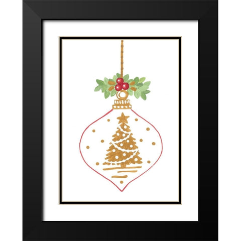Its Christmas Joy Ornament Black Modern Wood Framed Art Print with Double Matting by LaPoint, Annie