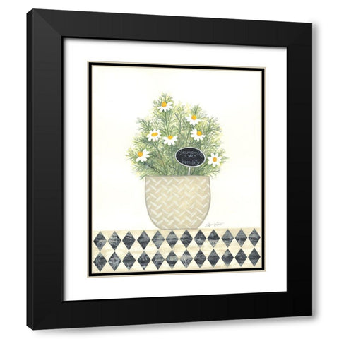 Chamomile Humility Black Modern Wood Framed Art Print with Double Matting by LaPoint, Annie