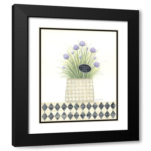 Chives Unity Black Modern Wood Framed Art Print with Double Matting by LaPoint, Annie