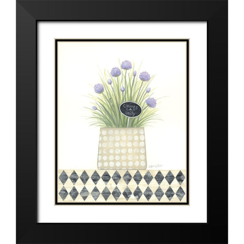 Chives Unity Black Modern Wood Framed Art Print with Double Matting by LaPoint, Annie