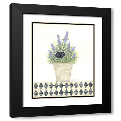 Lavender Serenity Black Modern Wood Framed Art Print with Double Matting by LaPoint, Annie