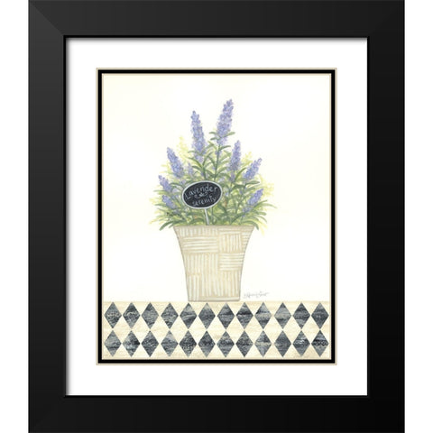 Lavender Serenity Black Modern Wood Framed Art Print with Double Matting by LaPoint, Annie