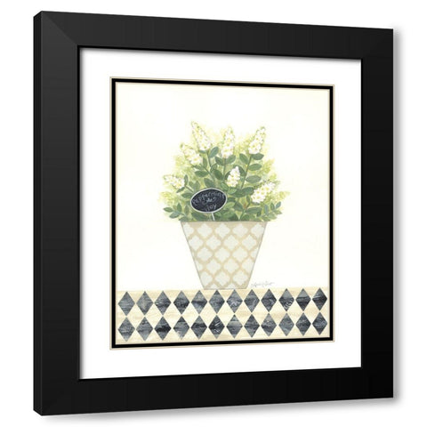 Peppermint Joy Black Modern Wood Framed Art Print with Double Matting by LaPoint, Annie