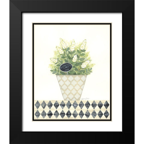 Peppermint Joy Black Modern Wood Framed Art Print with Double Matting by LaPoint, Annie