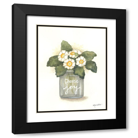 Choose Joy Primrose Black Modern Wood Framed Art Print with Double Matting by LaPoint, Annie