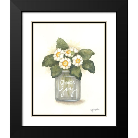 Choose Joy Primrose Black Modern Wood Framed Art Print with Double Matting by LaPoint, Annie