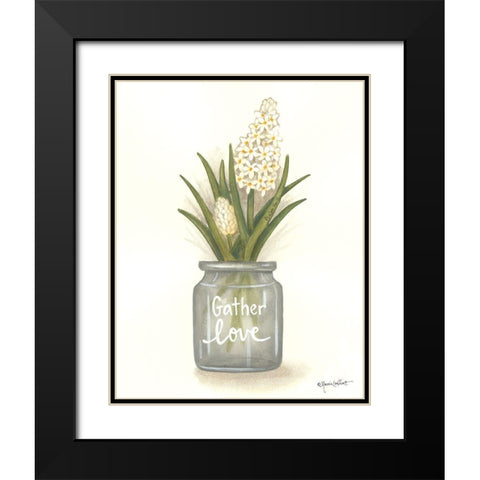 Gather Love Hyacinth Black Modern Wood Framed Art Print with Double Matting by LaPoint, Annie