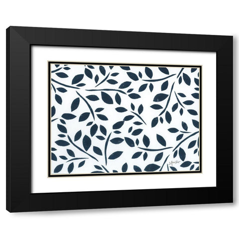Black And Gray #4 Black Modern Wood Framed Art Print with Double Matting by LaPoint, Annie