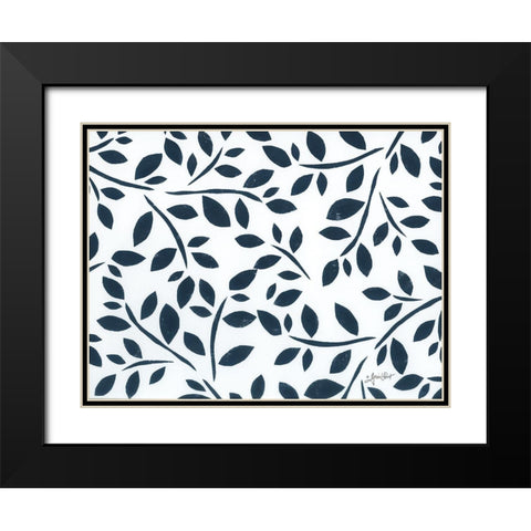 Black And Gray #4 Black Modern Wood Framed Art Print with Double Matting by LaPoint, Annie