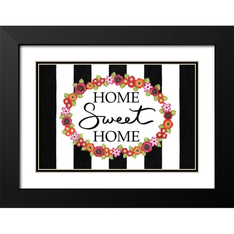 Home Sweet Home Black Modern Wood Framed Art Print with Double Matting by LaPoint, Annie