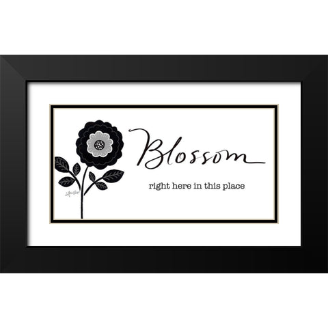 Blossom Black Modern Wood Framed Art Print with Double Matting by LaPoint, Annie