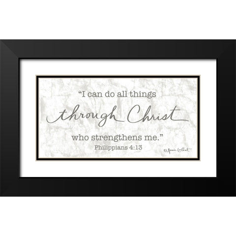Through Christ Black Modern Wood Framed Art Print with Double Matting by LaPoint, Annie