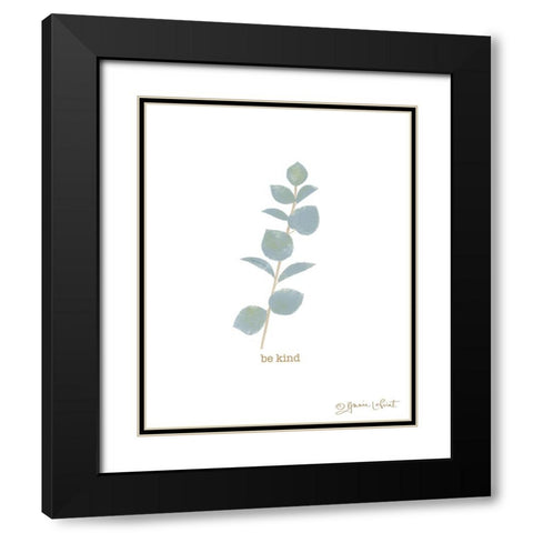 Be Kind Black Modern Wood Framed Art Print with Double Matting by LaPoint, Annie
