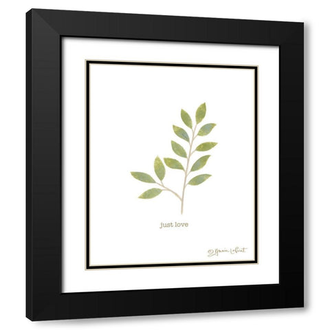 Just Love Black Modern Wood Framed Art Print with Double Matting by LaPoint, Annie
