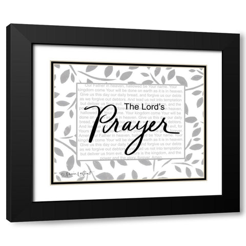 The Lords Prayer Black Modern Wood Framed Art Print with Double Matting by LaPoint, Annie