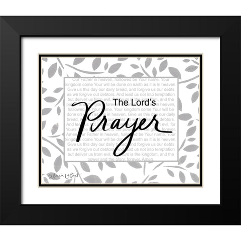 The Lords Prayer Black Modern Wood Framed Art Print with Double Matting by LaPoint, Annie