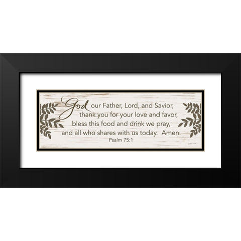 Bless This Food Black Modern Wood Framed Art Print with Double Matting by LaPoint, Annie