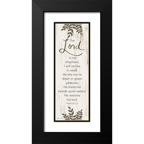 The Lord is My Shepherd Black Modern Wood Framed Art Print with Double Matting by LaPoint, Annie