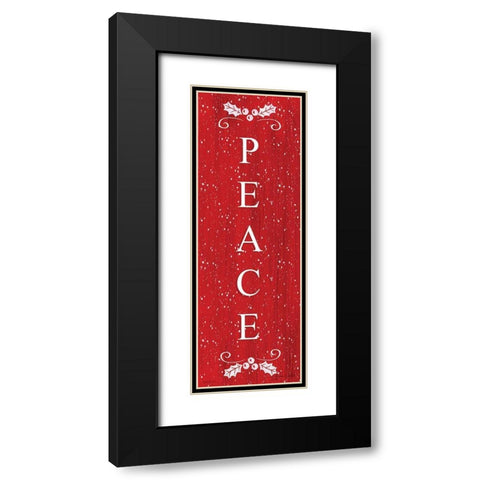Peace Black Modern Wood Framed Art Print with Double Matting by LaPoint, Annie