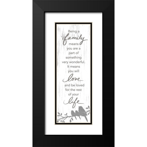 Being a Family Black Modern Wood Framed Art Print with Double Matting by LaPoint, Annie