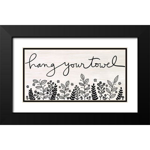 Hang Your Towel Black Modern Wood Framed Art Print with Double Matting by LaPoint, Annie