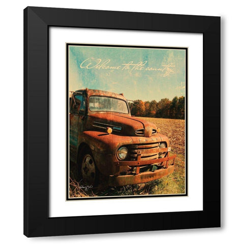 Welcome to the Country Black Modern Wood Framed Art Print with Double Matting by Smith, Anthony