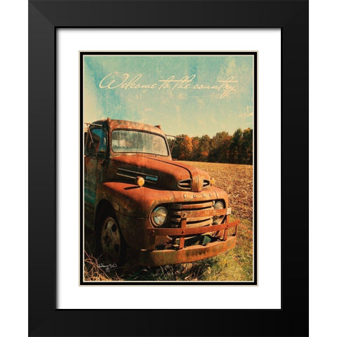 Welcome to the Country Black Modern Wood Framed Art Print with Double Matting by Smith, Anthony