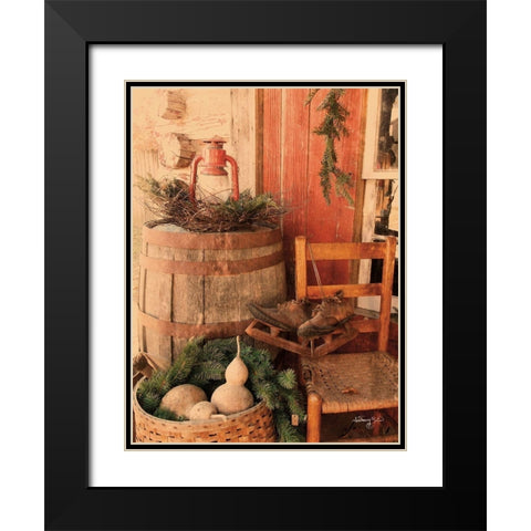 Vintage Skates Black Modern Wood Framed Art Print with Double Matting by Smith, Anthony