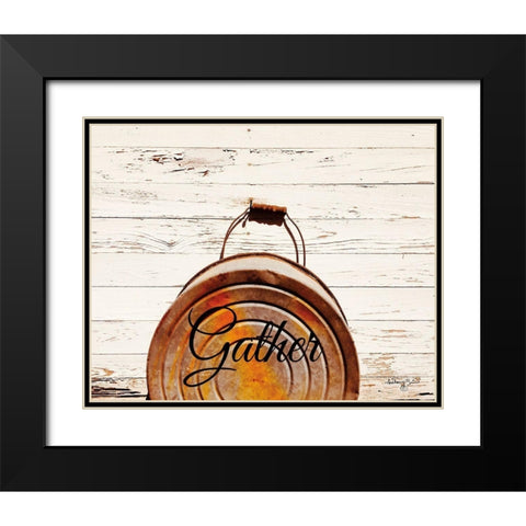 Gather Black Modern Wood Framed Art Print with Double Matting by Smith, Anthony