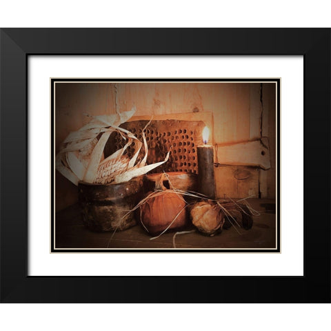 Olde Fall Harvest Black Modern Wood Framed Art Print with Double Matting by Smith, Anthony