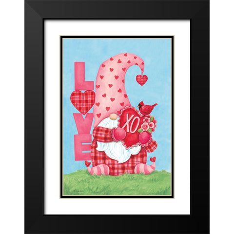 Love Gnome Black Modern Wood Framed Art Print with Double Matting by Kater, Diane