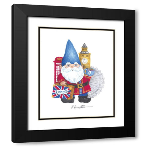 London Gnome Black Modern Wood Framed Art Print with Double Matting by Kater, Diane