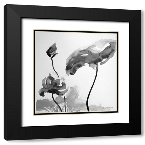 Lotus Flowers II    Black Modern Wood Framed Art Print with Double Matting by Thouthip, Anne