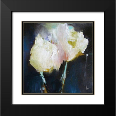 Kissing Jade Black Modern Wood Framed Art Print with Double Matting by Thouthip, Anne
