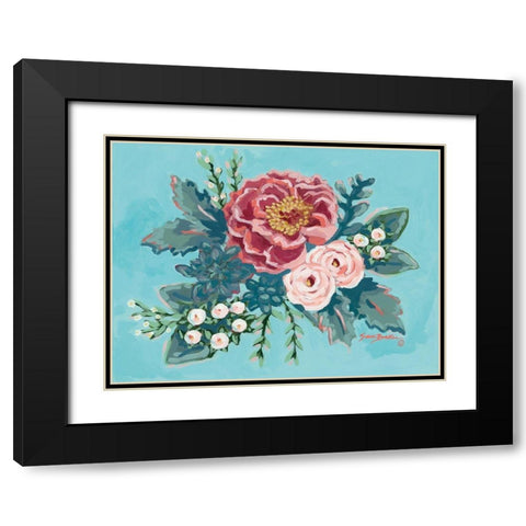 Peony Spring I Black Modern Wood Framed Art Print with Double Matting by Baker, Sara