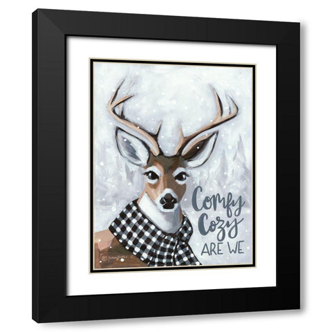 Comfy Cozy    Black Modern Wood Framed Art Print with Double Matting by Baker, Sara