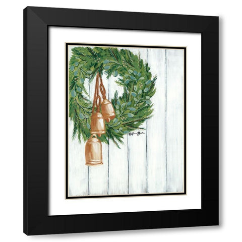 Copper Bells Ring Black Modern Wood Framed Art Print with Double Matting by Baker, Sara