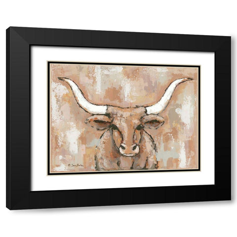 Cowboy Clyde Black Modern Wood Framed Art Print with Double Matting by Ebert, Roey