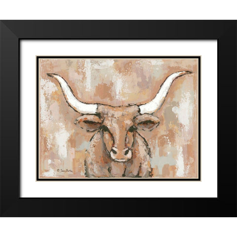 Cowboy Clyde Black Modern Wood Framed Art Print with Double Matting by Ebert, Roey