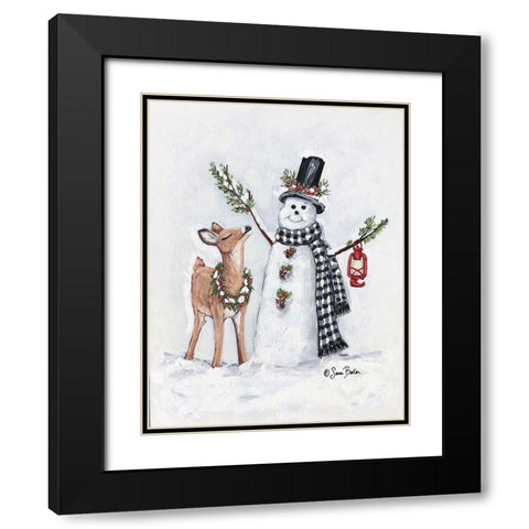 Frosty Friends I Black Modern Wood Framed Art Print with Double Matting by Baker, Sara