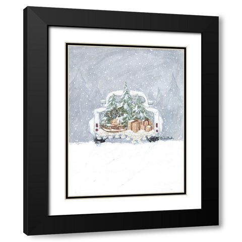 A Vintage Tree Tradition II Black Modern Wood Framed Art Print with Double Matting by Baker, Sara
