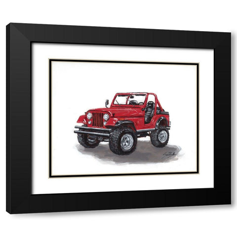 Those Glory Days Black Modern Wood Framed Art Print with Double Matting by Baker, Sara