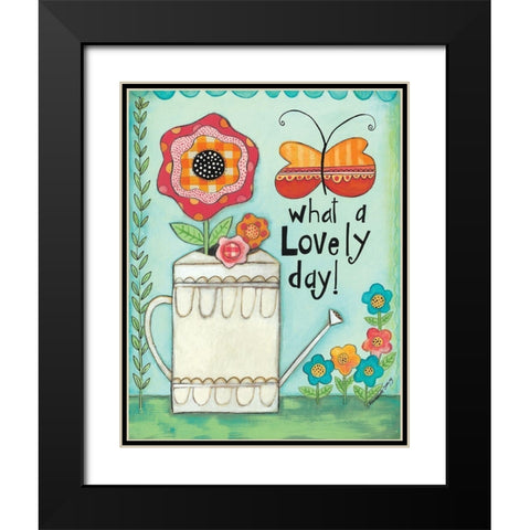 What a Lovely Day Black Modern Wood Framed Art Print with Double Matting by Deming, Bernadette