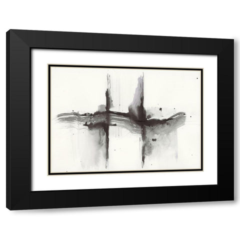Simplification Series III Black Modern Wood Framed Art Print with Double Matting by Hallowell, Britt