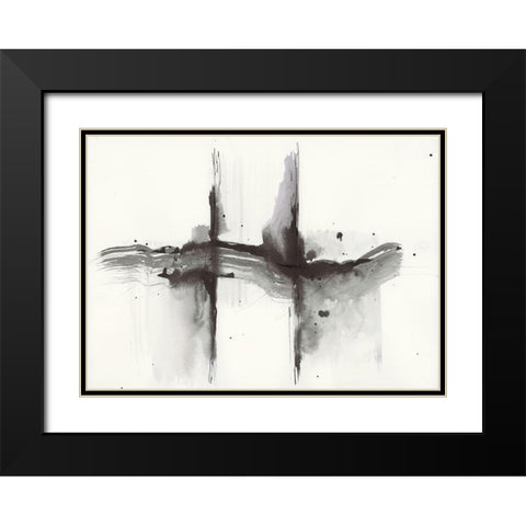 Simplification Series III Black Modern Wood Framed Art Print with Double Matting by Hallowell, Britt