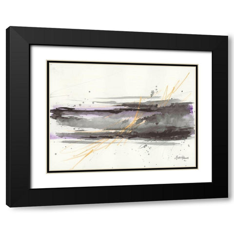 Simplification Series IV Black Modern Wood Framed Art Print with Double Matting by Hallowell, Britt