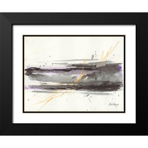 Simplification Series IV Black Modern Wood Framed Art Print with Double Matting by Hallowell, Britt