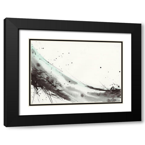 Simplification Series VII Black Modern Wood Framed Art Print with Double Matting by Hallowell, Britt