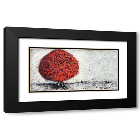 Clinging to Autumn Black Modern Wood Framed Art Print with Double Matting by Hallowell, Britt